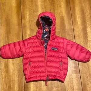 Baby girls reversible Patagonia hooded jacket